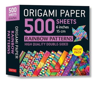 Tuttle Publishing - Origami Paper 500 sheets Rainbow Patterns 6 inch  - H245z