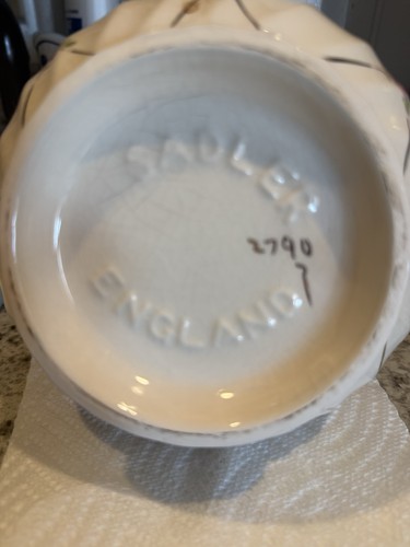 Vintage Sadler Rosebud Gold Lattice Swirl Teapot Made In England - Picture 2 of 3