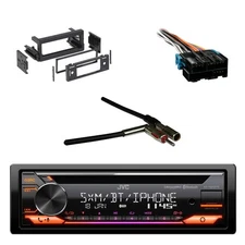 JVC CD Car Radio, Wire Harness, GM DIN Kit, Antenna Adapter
