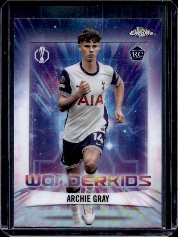 2024-25 Topps Chrome UEFA Archie Gray Wonderkids RC Rookie #WK-5 Tottenham