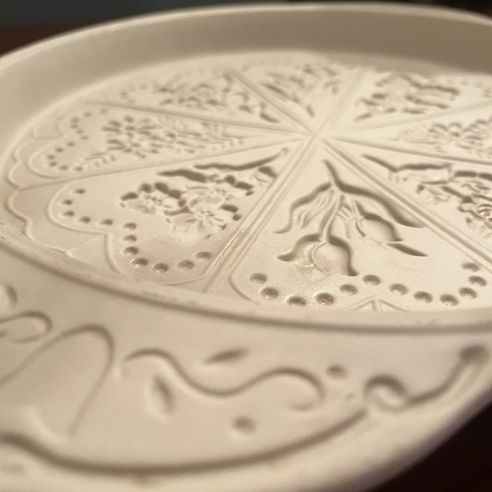 Cardo Vintage 1990 Bolso Marrón Arte Galletas Pan Corto Molde Gres Bandeja para Hornear Foto 2 de 4