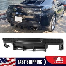 Matte Black Rear Bumper Diffuser Spoiler Lip For 14-15 Chevy Camaro Ikon Style