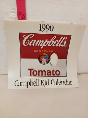 Vintage 1990 Campbell Kid Wall Calendar Campbell s Soup Tomato Unused