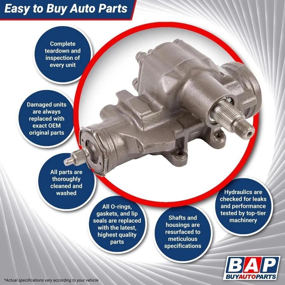 Caja de cambios de dirección asistida para camioneta Chevy GMC de carrocería cuadrada 2x2 Suburban 1980-91 Foto 3 de 3