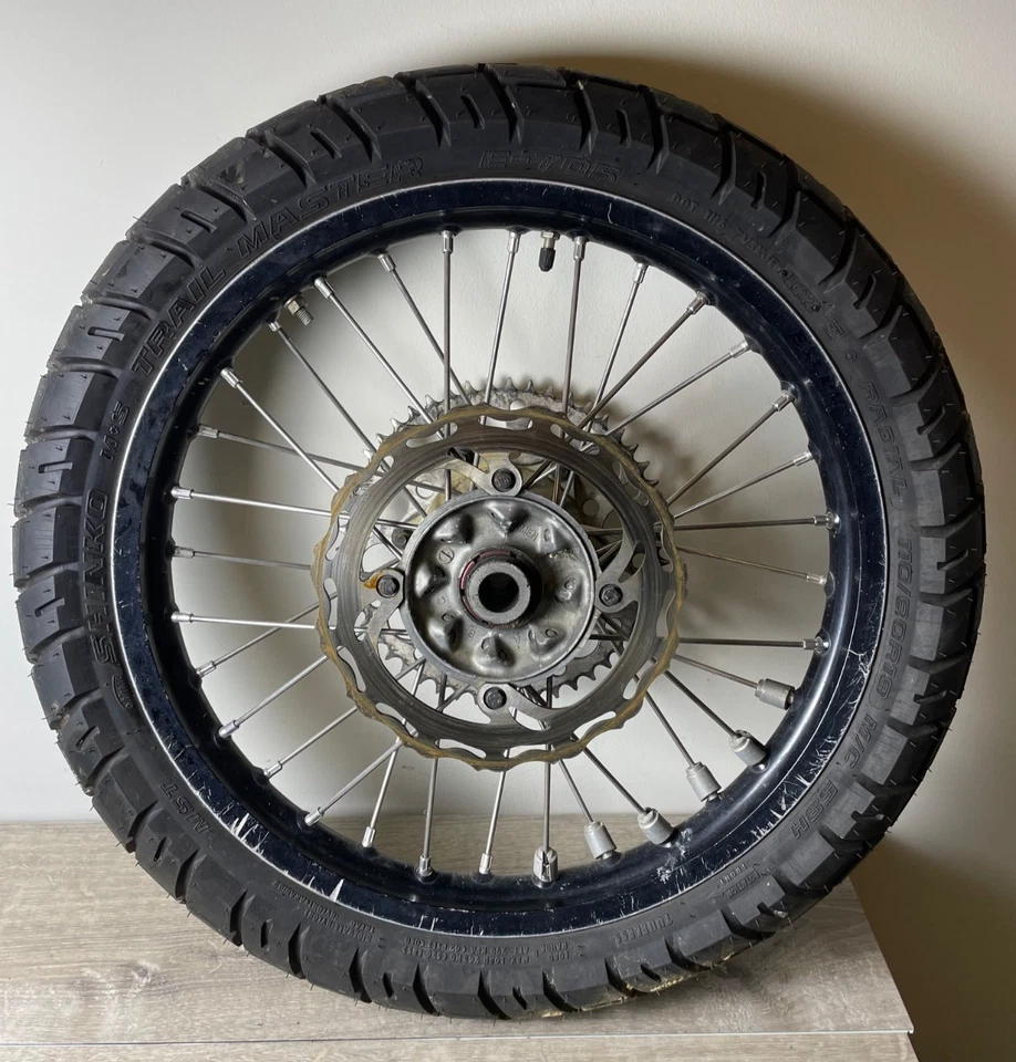 2009-2012 Honda CRF450R Rear Wheel Tire Rim Rotor Dual Sport Black - Изображение 2 из 4