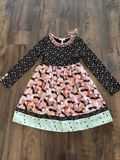 Matilda Jane Heart to Heart Halloween Fun Mixed Print Dress Size 8 New