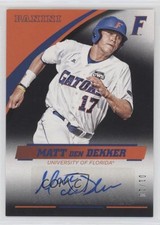 2015 Panini Florida Gators Signatures Black 1/10 Matt den Dekker #MD-FL Auto 0h1