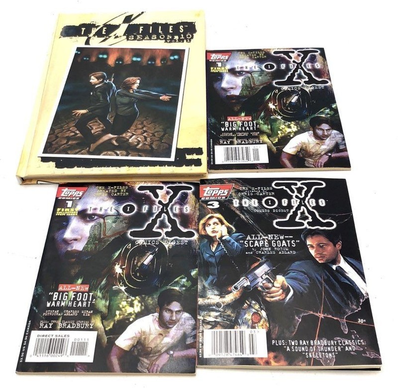 The X-Files Comic Lot 4 Books IDW Season 10 Hardcover Topps Digests #1 #3