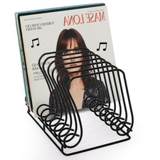 Vinyl Record Holder, 9 Section Wire Record Storage, Hold up to 30 LP, Eighth