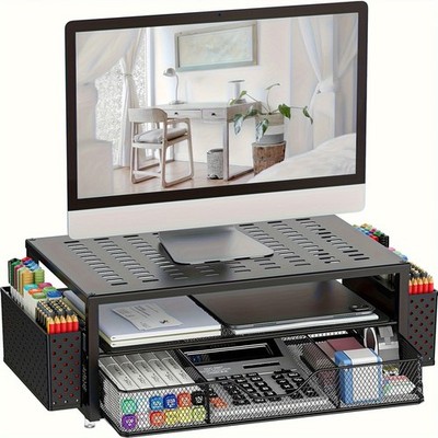 Monitor Erhöhung Monitor Stand Riser Monitor Halterung mit Schublade Rutschfest