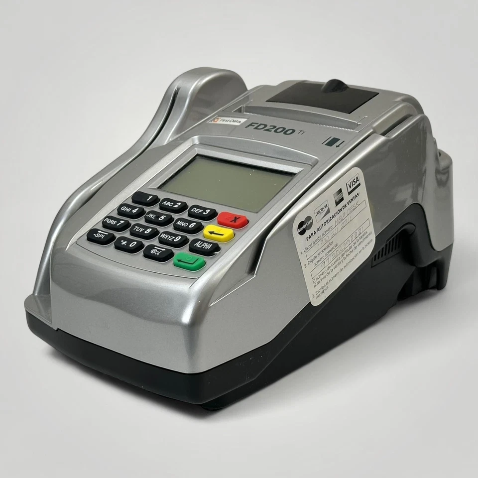 First Data FD200Ti Credit Card Terminal FD-35 EMV Pinpad Bundle POS Ethernet USB - Image 2 of 4