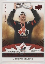 2020-21 Team Canada Juniors Golden Futures Rose Gold 28/99 Joe Veleno Joseph q2l