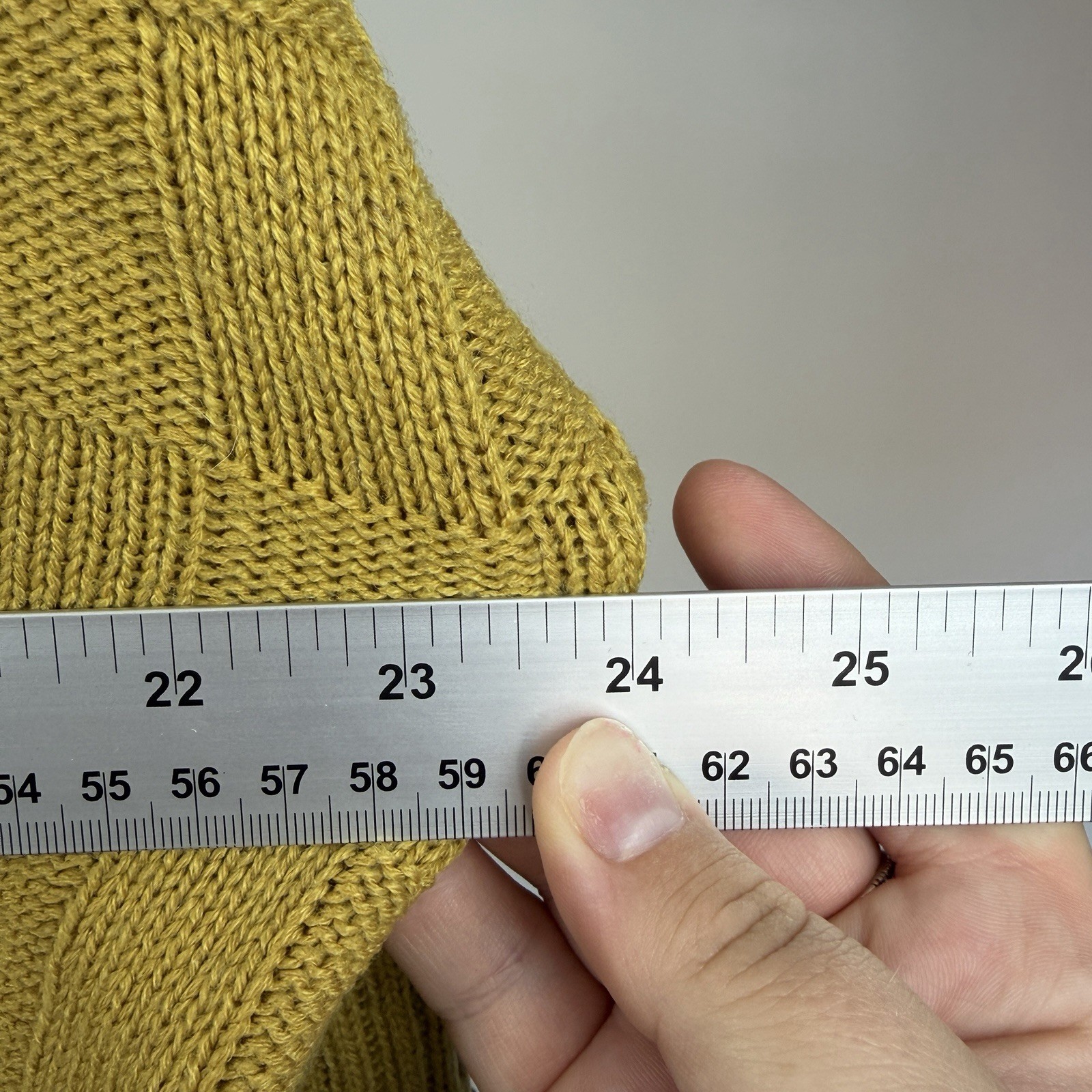 Next Mustard Yellow Green Wool Blend Turtleneck Pattern Sweater Jumper Size XS image 7