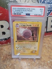 2000 Pokemon Gym Challenge LT. Surge's Electrode 1st Edition PSA 5 #52 on eBay