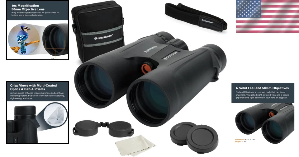 Lightweight Outland X Binoculars with Twist-Up Eyecups - Image 2 of 4