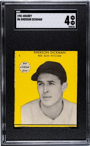 Emerson Dickman [Yellow Background] #6 1941 Goudey card