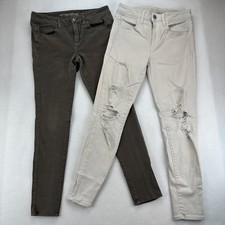 2 American Eagle Jeans Lot Of 2 Jegging Brown...