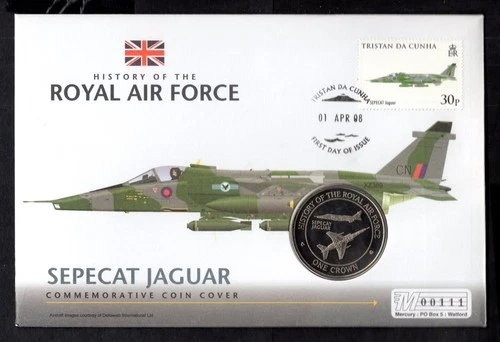 GB - 2008 History of the Royal Air Force Sepecat Jaguar PNC Coin Cover
