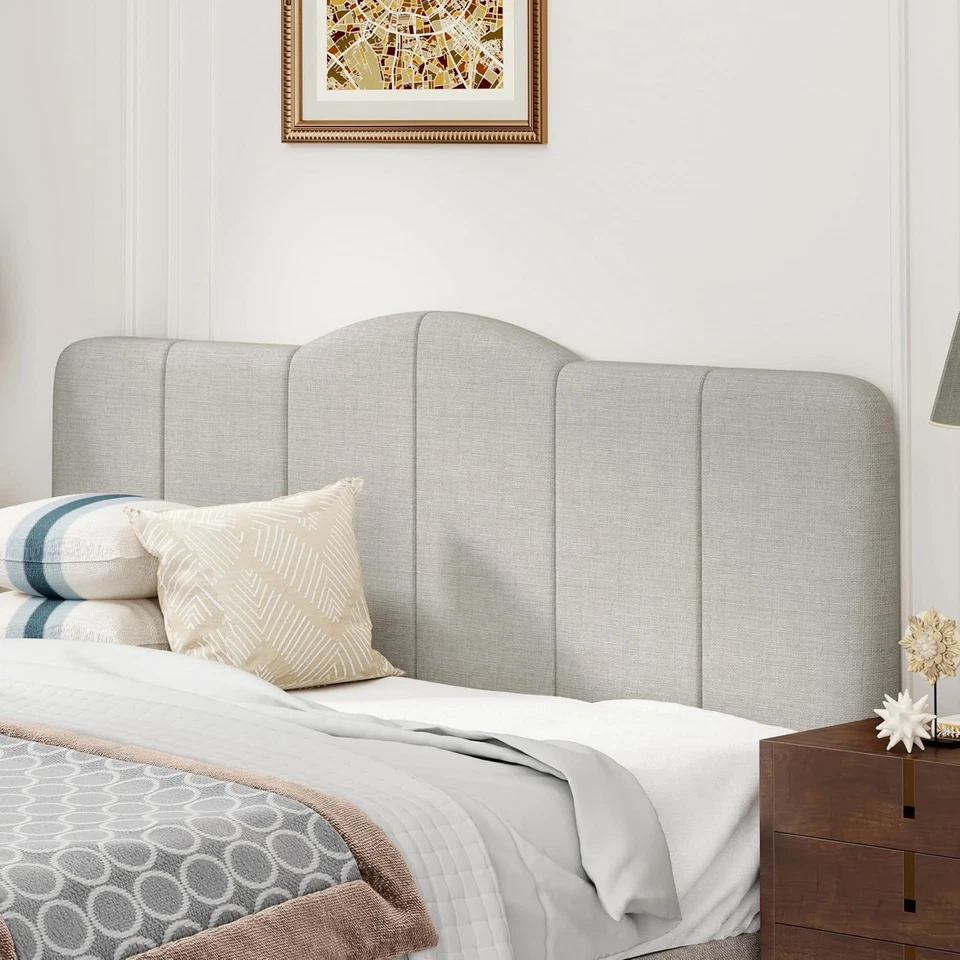 King Size Headboard Panels Backboard, Upholstered Foldable California King Bed F - Image 4 of 4