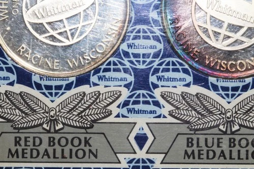 1986 Whitman Publishing Red Book and Blue Book .999 Fine Silver 2-Pc Set NUM9456