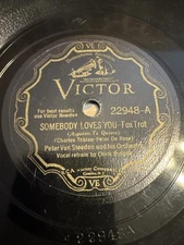 Victor 78 RPM Peter Van Steeden Orch - Somebody Loves You 22948 V+ Jazz