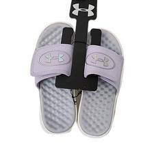 Under Armour Ignite Pro Sandals Slides Purple/White Girl's 5