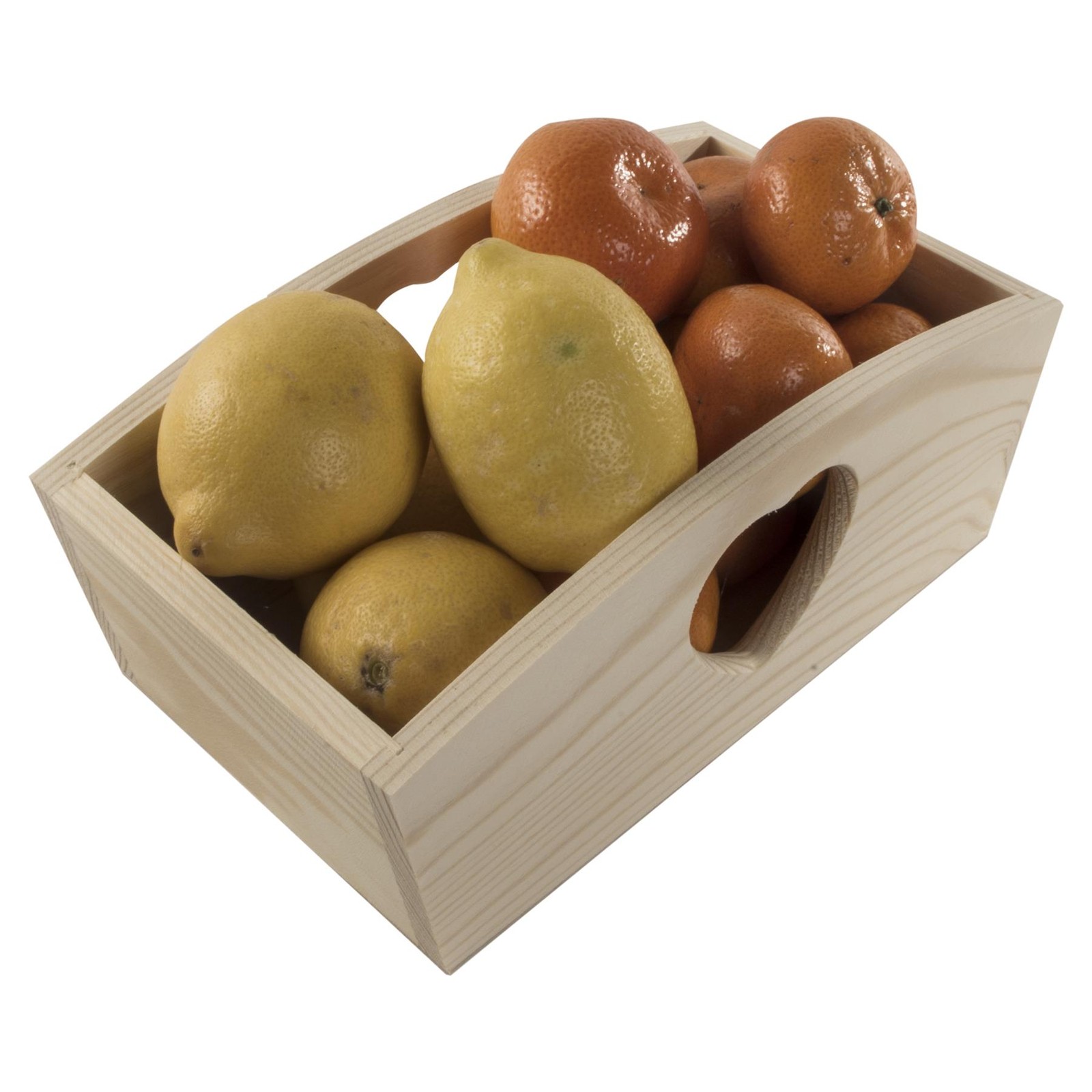 Small Decorative Fruit Basket Wooden Non-lidded Box Storage Hamper 24x13x10 cm