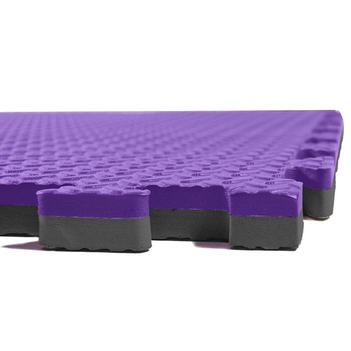 Xspec 1" Extra Thick Reversible EVA Foam Gym Mats 12 pcs 48 Sq Ft, Black/Purple - Picture 9 of 9