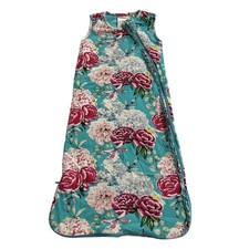 Posh Peanut Sleep Sack Green Floral Bamboo Blend Size 0-6 Months Sleeveless