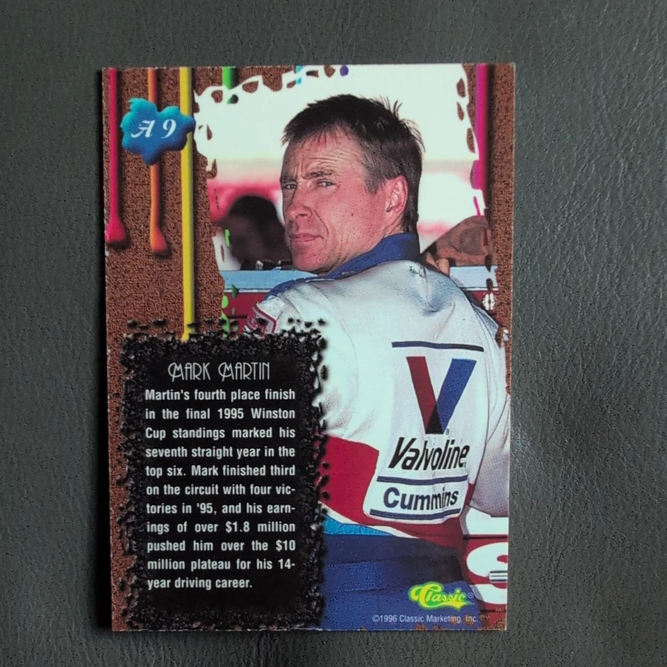 Mark Martin 1996 Classic Visions Signings Artistry #A9 - Image 2 of 2