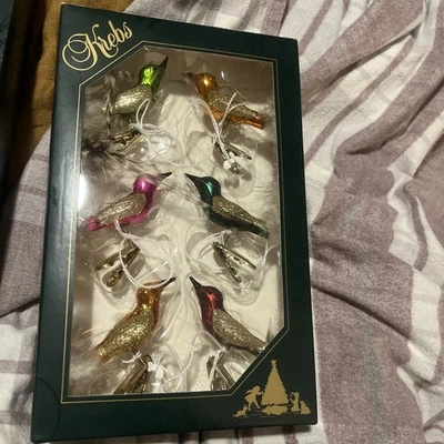 1 RARE New vintage Krebs Glass Bird Christmas tree Ornament. This is for 1 bird