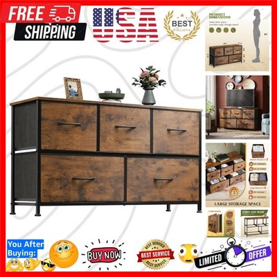 Dresser for Bedroom with 5 Drawers, Wide Chest of Drawers, Fabric Dresser, St... | eBay Dresser for Bedroom with 5 Drawers, Wide Chest of Drawers, Fabric Dresser, St... | eBay