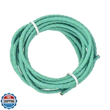 MECCANIXITY Braided Leather Cord, 4mm Round Braided Faux Leather Necklace Cor