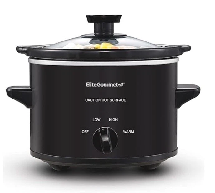Elite Gourmet 1.5 Quart Slow Cooker Removable Stoneware Insert New In Box