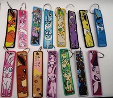 Eeveelutions Keychain – Double-Sided Embroidered Anime Charm – Fast Shipping!