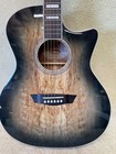 Washburn Swx Deep Forest Spal Maple Acoustic Electric Guitar, Black Fade Mint!