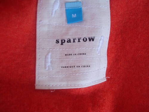 New Anthropologie Sparrow Orange 100%Wool Women Open Front Blazer Cardigan Sz M - Picture 9 of 11