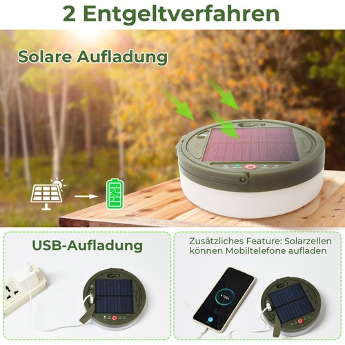 Catena Luminosa USB Campeggio Avvolgibile Catena Luminosa LED Impermeabile Solare Portatile - Foto 25 di 29