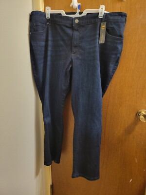 Womens Plus Size 26wp 26w Petite Lee Straight Leg Jeans Relaxed Fit New Nwt