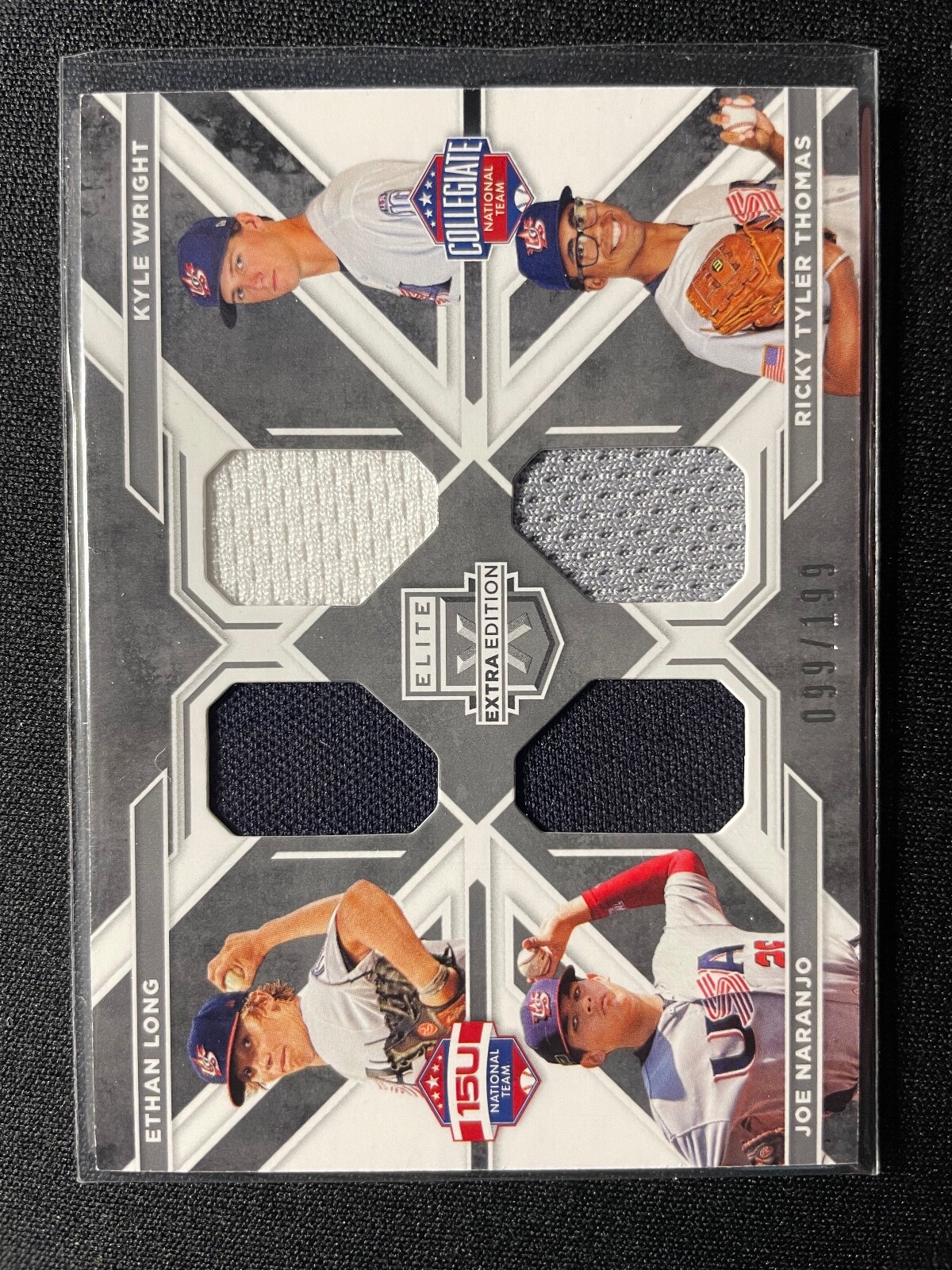 2016 Panini USA Elite Extra Long/Naranjo/Wright/Thomas Quad Jersey #099/199!!