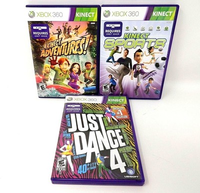 (3) Xbox 360 Kinect Games - Adventure! - Sports - Just ...