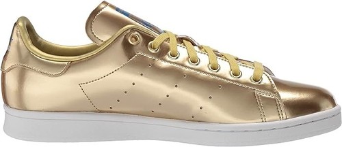 adidas Originals kids grade school Stan Smith Sneaker, Gold, 3.5 - Picture 2 of 7