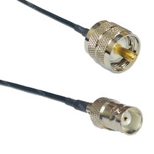 RG174 PL259 UHF Male to BNC FEMALE Coax RF Cable USA-Ship Lot