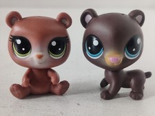 Hasbro LPS Littlest Pet Shop Brown Bear Set Bearla And Grizzler Hill #115 #116