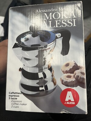 Alessandro Mendini Moka Allessi AAM33/3 3 cup stovetop espresso maker new
