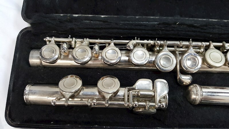 Yamaha YFL-24N Nickle-plated Flute, Japan, Very Good