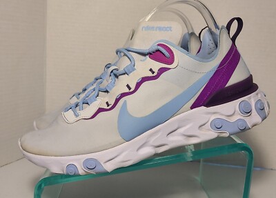 Nike React Element 55 Running Shoes Women's Sz 11 (BQ2728-008)  ~Blue/Purple~