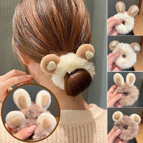 Barrette cheveux nœud lapin - Lin kaki | Luciole et petit pois