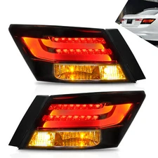 Set of Smoked LED Rear Brake Tail Lights for Honda-Accord 2008-2013 4-Door Sedan