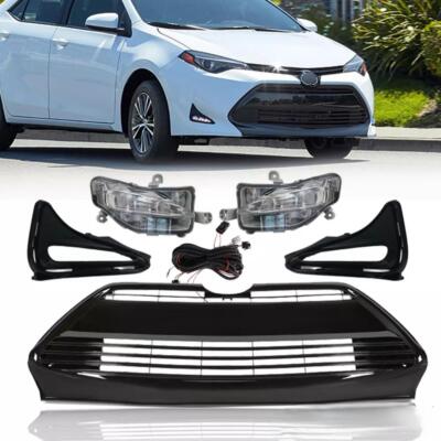 For Toyota Corolla LE XLE CE 2017- 2019 Front Lower Bumper Grille Set 5PCS